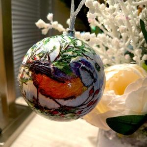 Santa Claus hand made ornament antique style